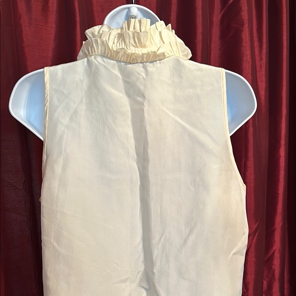 J. Crew Cream Ruffled Sleeveless Blouse - Picture 5 of 7